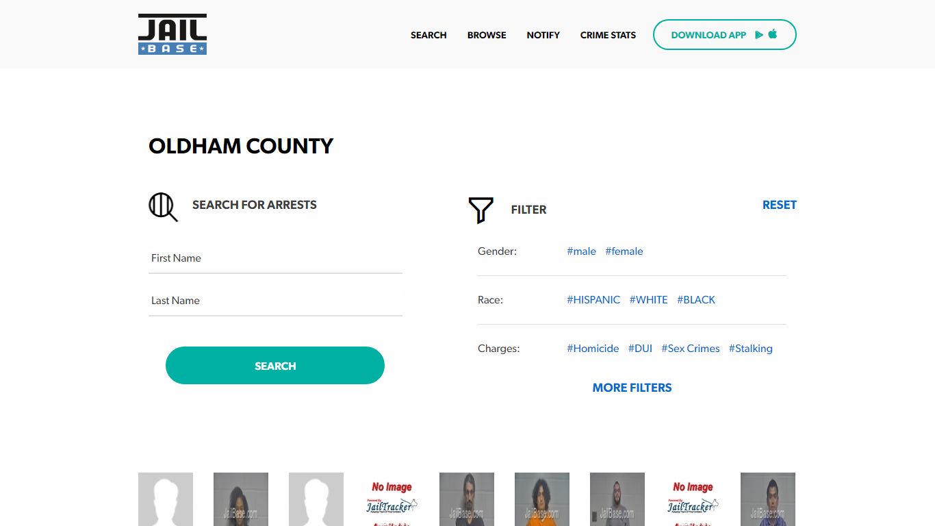 Oldham County Jail Inmate Search and Mugshots | JailBase