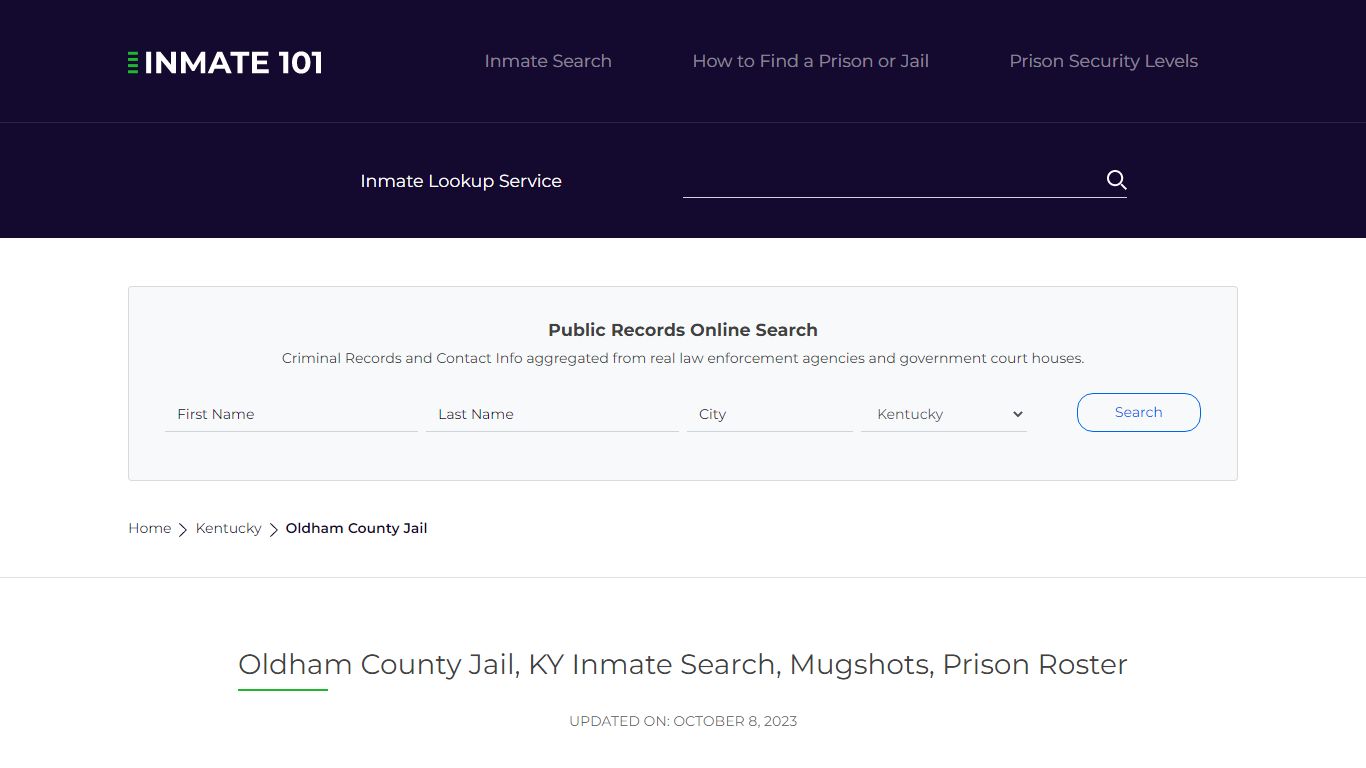 Oldham County Jail, KY Inmate Search, Mugshots, Prison Roster